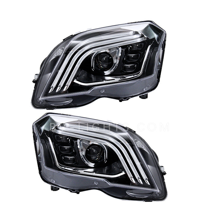 Mercedes-Benz GLK 2008-2012 Modified headlight assembly Upgrade LED headlights led lens Daytime running light