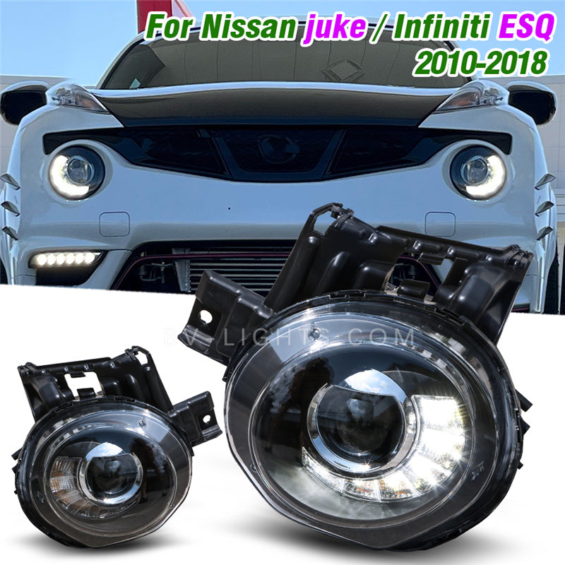 Nissan Juke 2010-2014 / Infiniti ESQ  Modified headlight Upgrade to the Latest Style with Daytime Running light