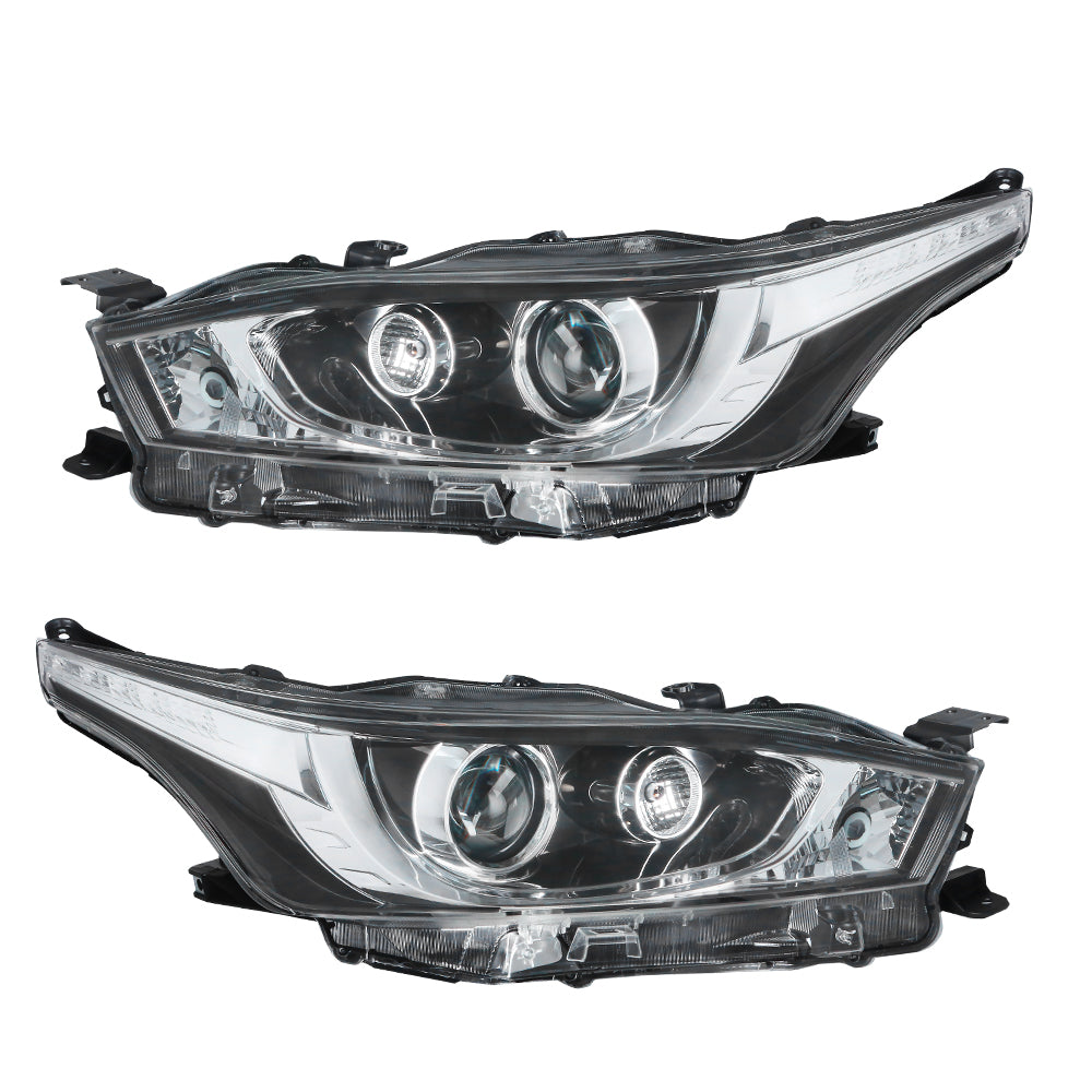 Grille Antibrouillard Pour Toyota Vios/Yaris Berline 2013-2017 - Compatible Gauche/droite, ABS Noir