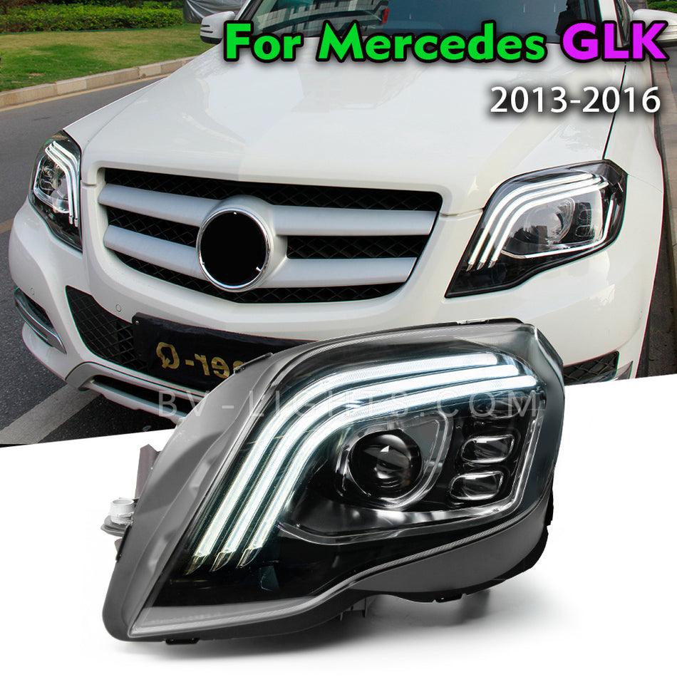 Modified LED Headlight for Mercedes Benz GLK 2013-2016 upgrade full led light Daytime running light turn signal light