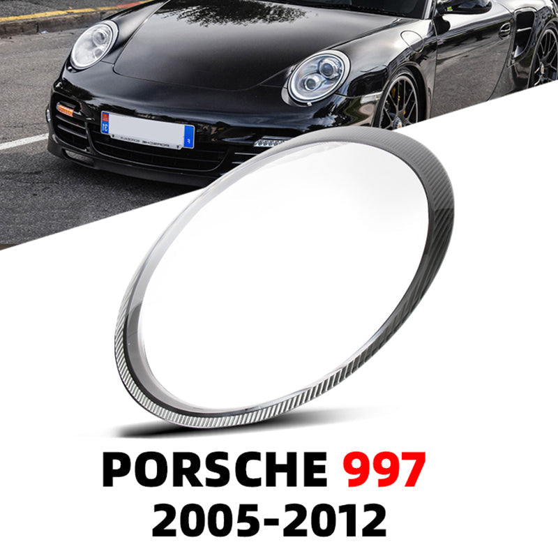 For Porsche 997 2005-2012 Headlight Glass Headlamp Cover Shade Transparent Lampshade Plexiglass Replace Original Lens
