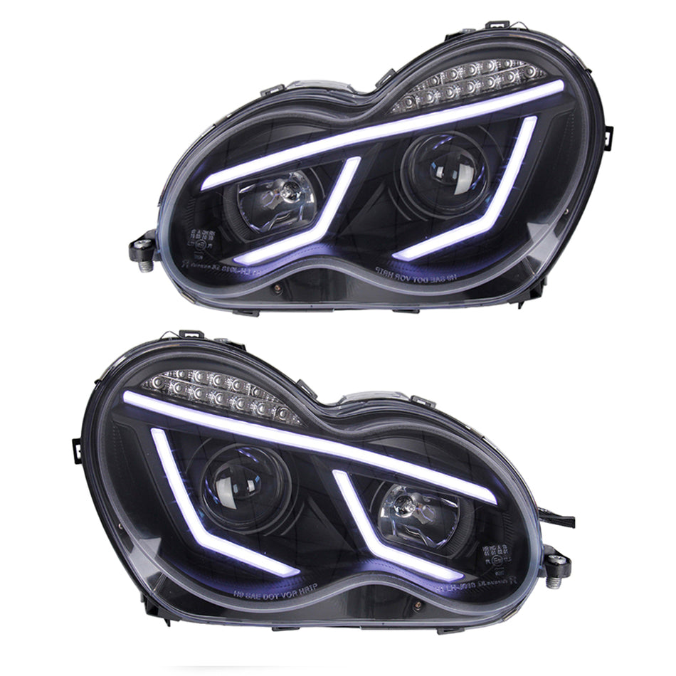 Mercedes Benz C-Class W203 2000-2006 Sedan upgrade LED Headlights  Turn Signal light
