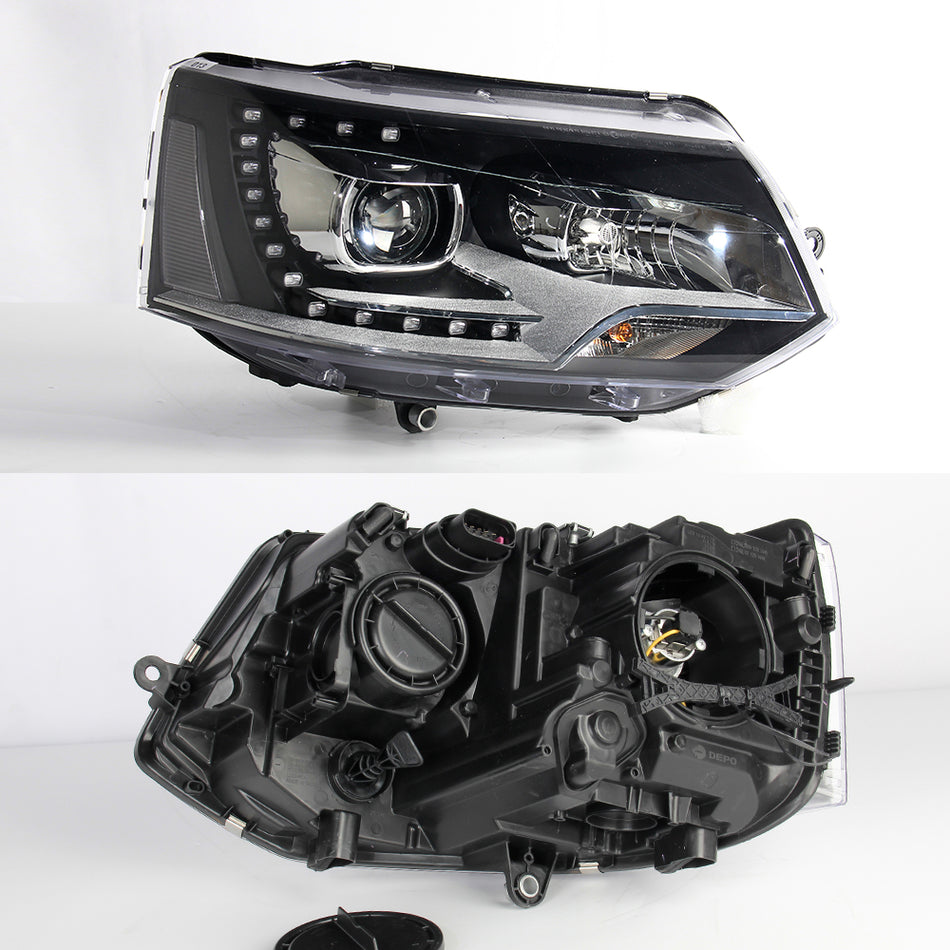 Volkswagen 2010 T5  modified headlight upgrade LED headlamp led  bulbs daytime running light