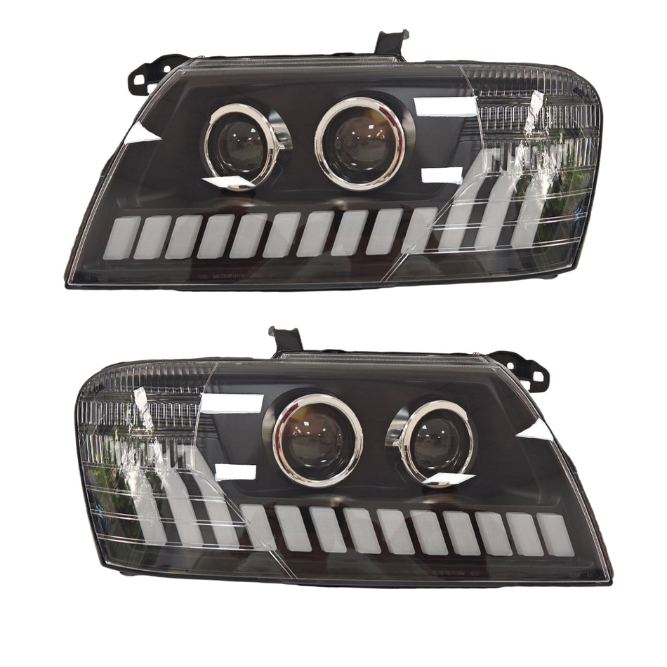 MITSUBISHI Pajero/Montero/Shogun V65 V67 V68 V73 V77 1999-2008 Modified headlight  halogen Upgrade to the Latest Style with Daytime running light