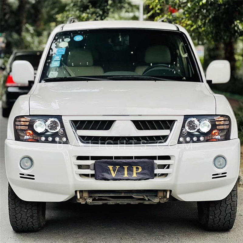 Mitsubishi Pajero V73 V77 1999-2008 Modified headlight Upgrade to the ...