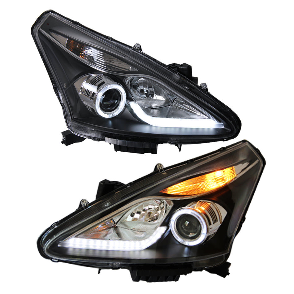 For Nissan Tiida/Pulsar C12  hatchback 2010-2016  Modified headlight Upgrade headlight with Daytime running light