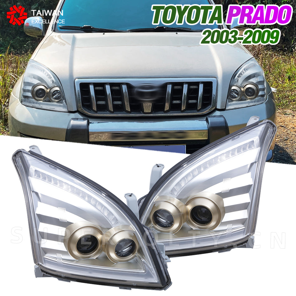 For Toyota Land Cruiser / Prado FJ120 2003-2009 upgrade HID headlight Modified  headlight