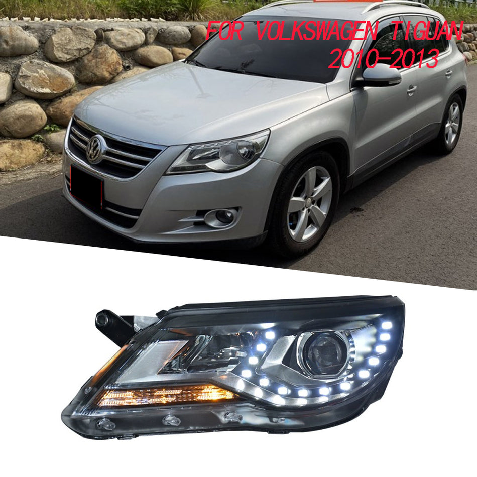 For volkswagen tiguan 2010-2013 upgrade headlight  with Daytime running light led bulbs