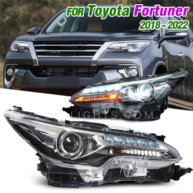 Toyota Fortuner Headlights 2018 2022 Modified LED Headlight lamp Daytime running light