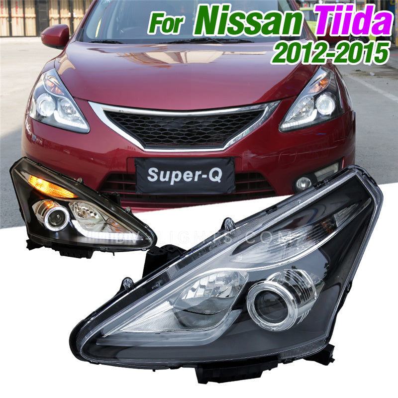 Nissan Tiida/Pulsar C12  hatchback 2011-2016  Modified headlight Upgrade to the Latest Style Daytime running light