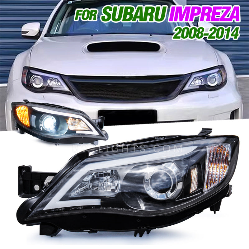 Subaru Impreza WRX/GDF/GDG 2008-2014 Modified headlight Upgrade to the Latest Style led headlight  Daytime running light