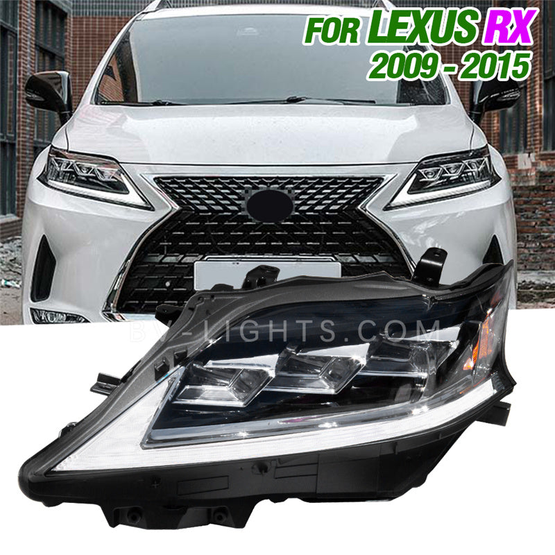 Lexus RX350 2009-2012 2013-2015 modified Upgrade Headlights  full LED headlight daytime running lihgt llamp