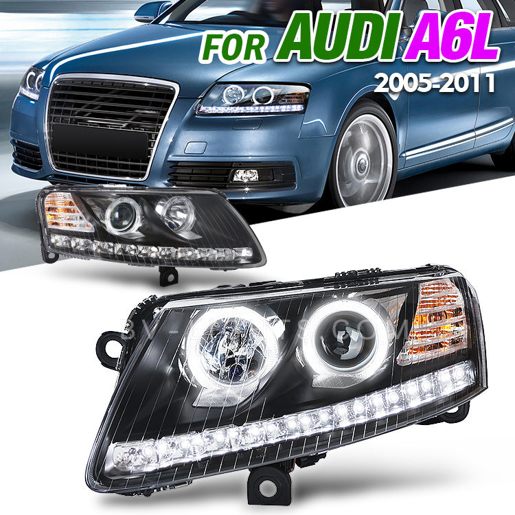 Audi A6 4F C6 S6  2005-2011  headlight Modified headlight upgrade LED light suitable for high edition,with daytime runninglight