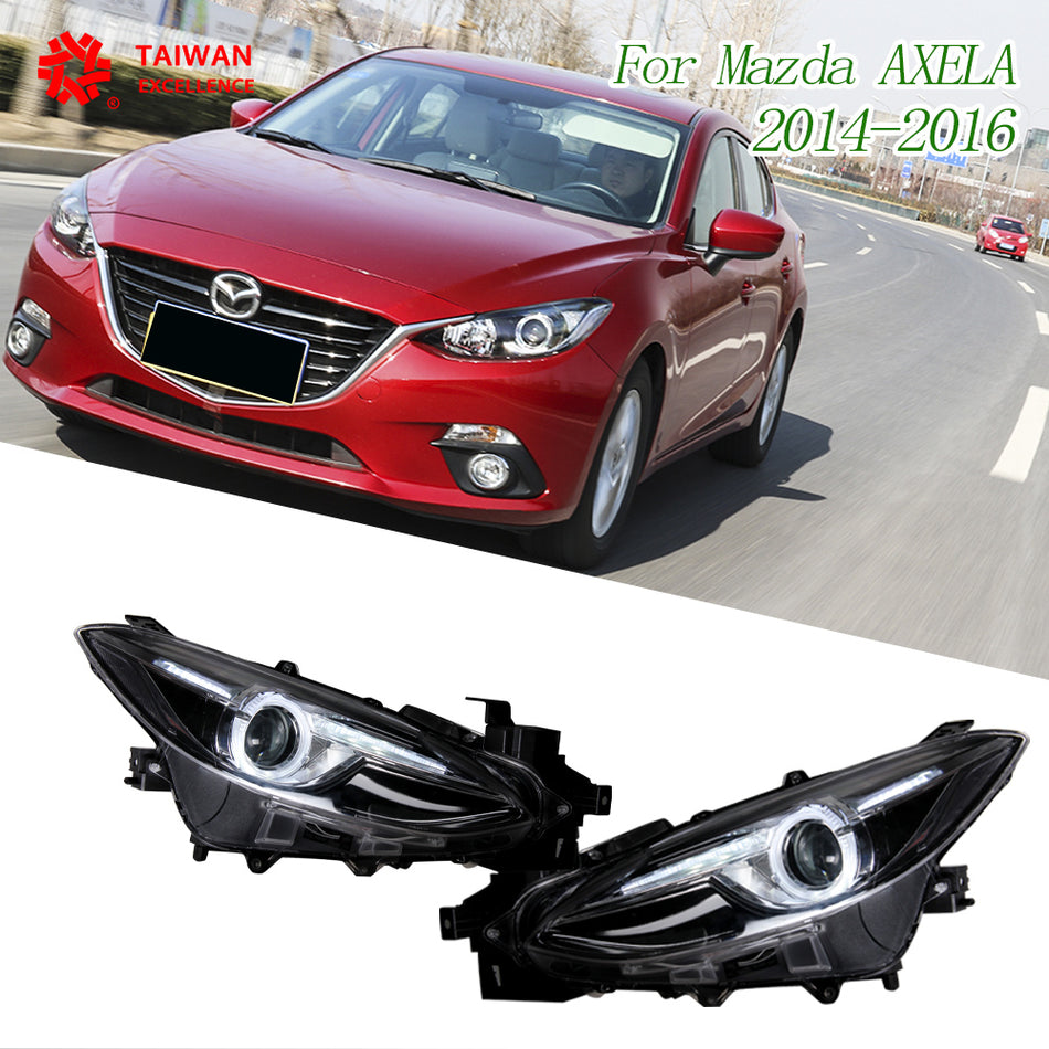 Modified headlight assembly for Mazda 3 Axela 2014-2016 upgrade xenon led lamp