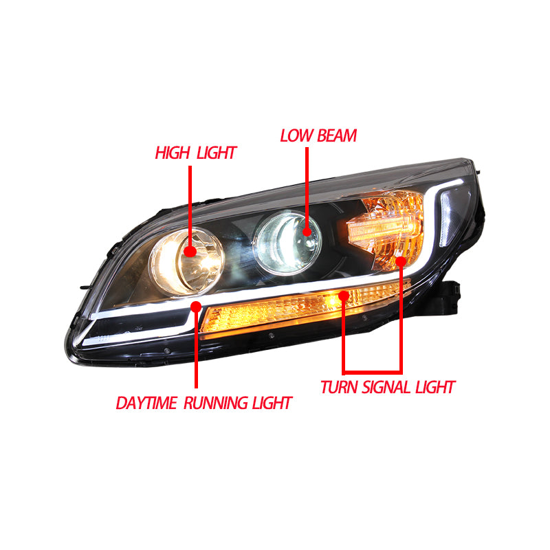 Chevrolet malibu 2012-2013 upgrade headlight with xenon /LED bulbs Modified headlight assembly