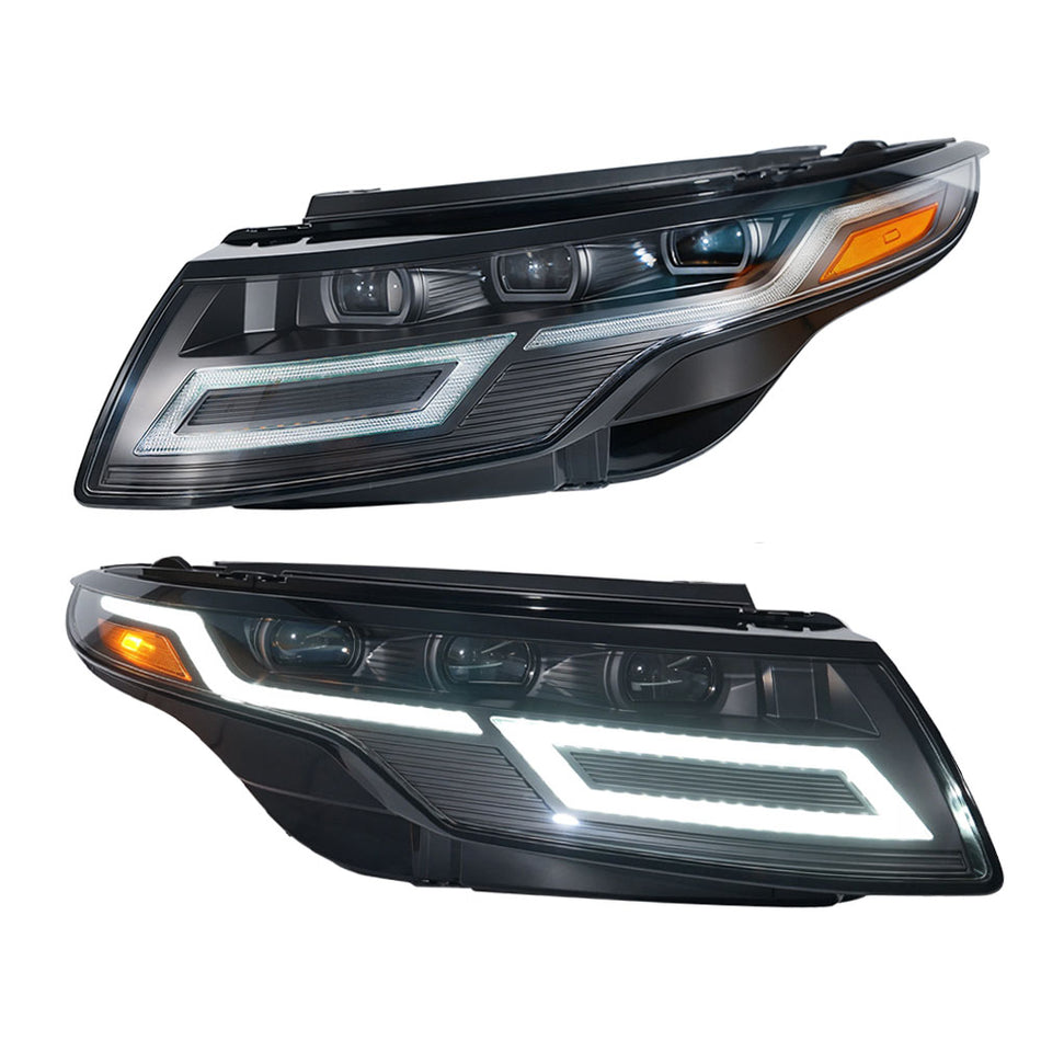 Modified for 2012-2015 2016-2019 land Range Rover Evoque L538 Headlight Lamp Light halogen Bi-Xenon AFS  upgrade led headlight daytime running light turn signal  light