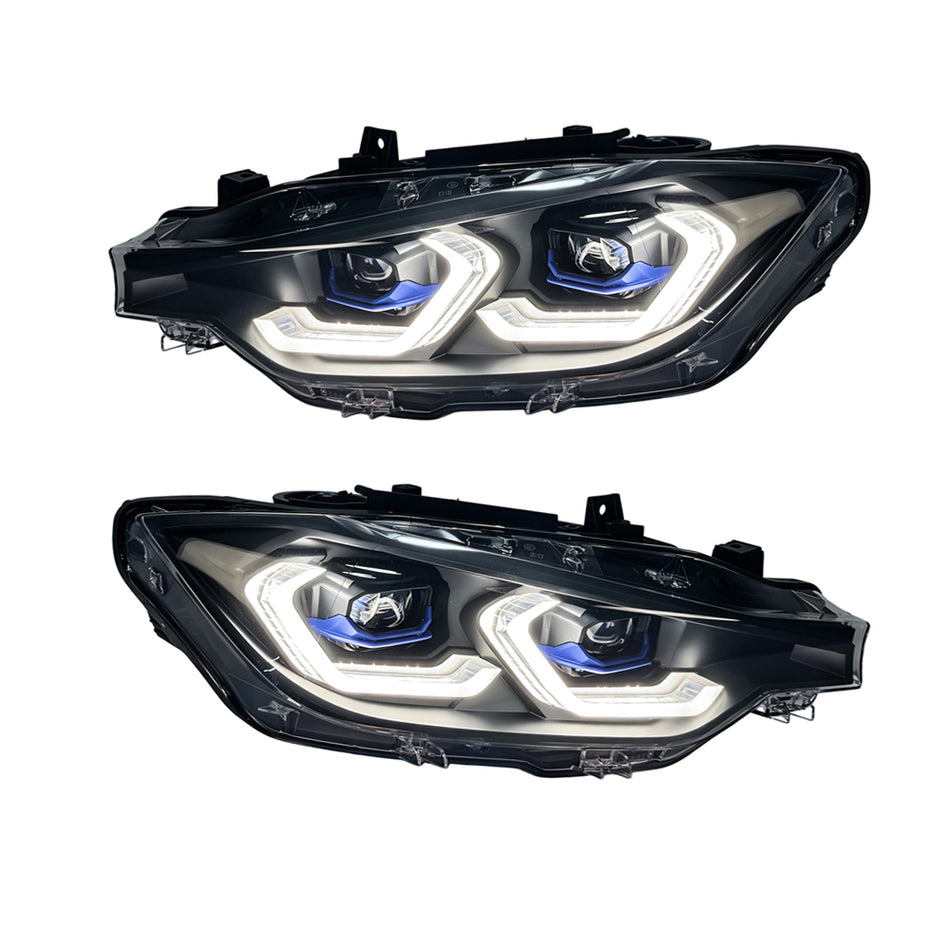 Full LED Headlight Assembly for BMW 3-Series F30 F31 F35 (2013-2019)  LCI Style w/ Sequential Turn Signal & DRL Plug and Play