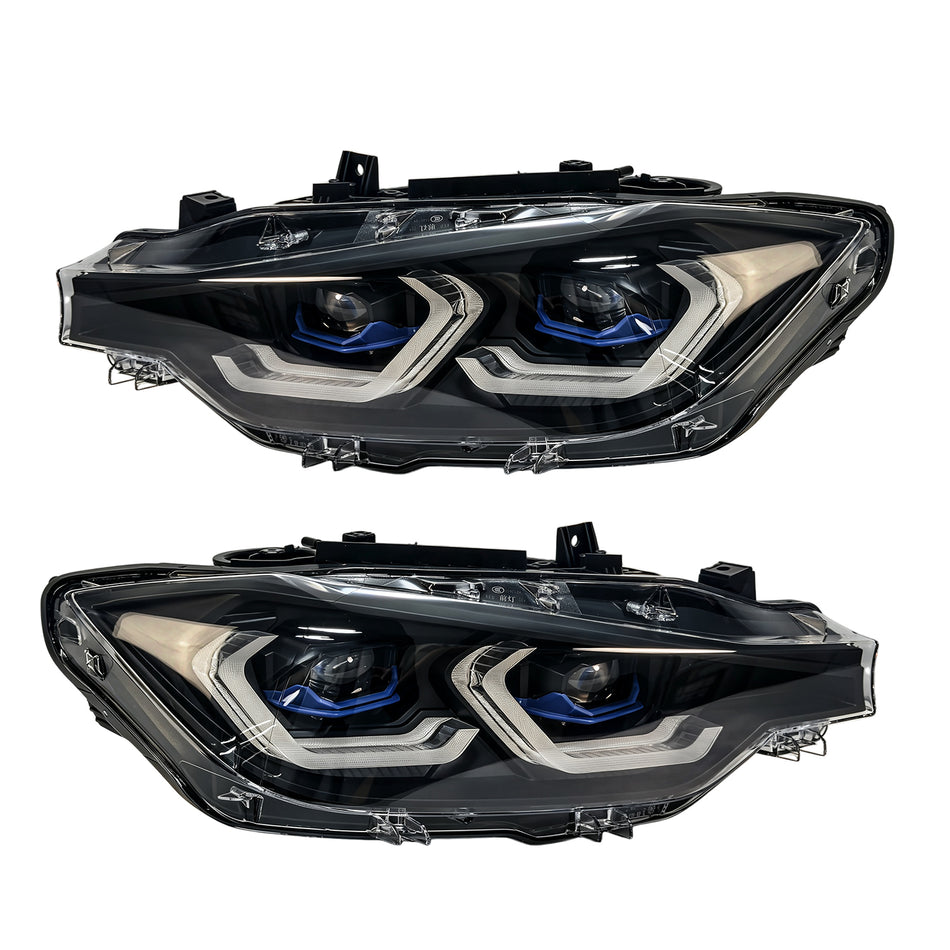 Full LED Headlight Assembly for BMW 3-Series F30 F31 F35 (2013-2019)  LCI Style w/ Sequential Turn Signal & DRL Plug and Play