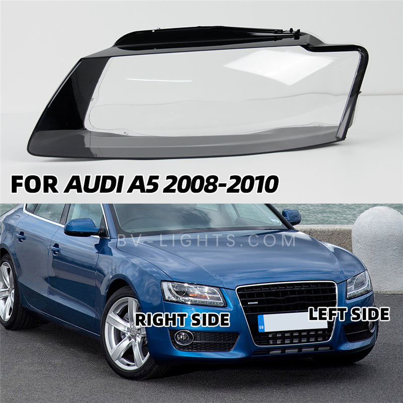 Audi A5 2008-2010 headlight shell cover  black rim clean