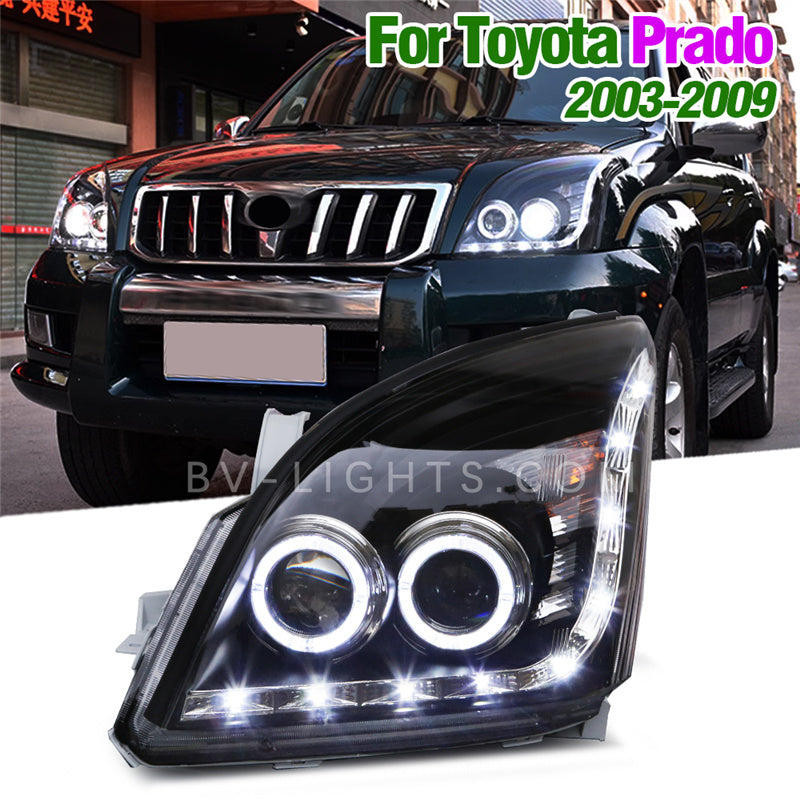 For Toyota Land Cruiser / Prado FJ120 2003-2009 upgrade Modified Headlight with DRL light