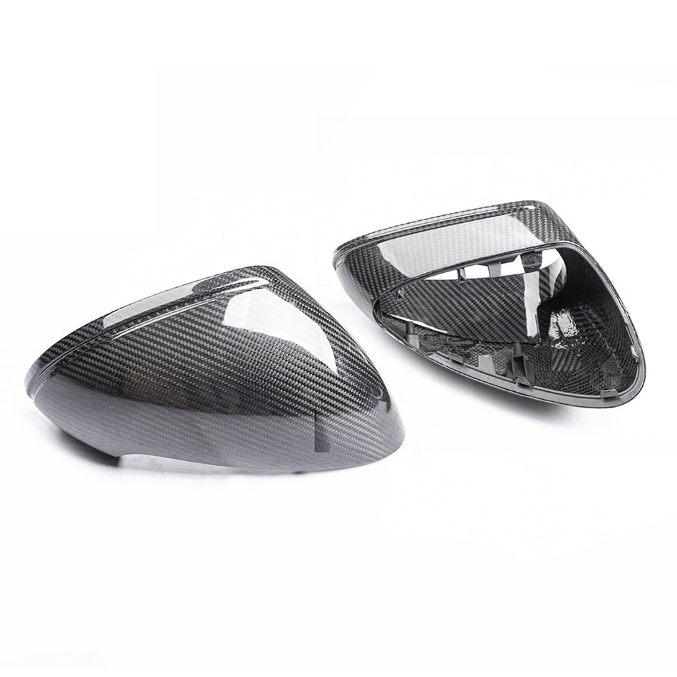 Porsche 718 2016- Modified and upgraded carbon fiber rearview mirror cover direct replacement