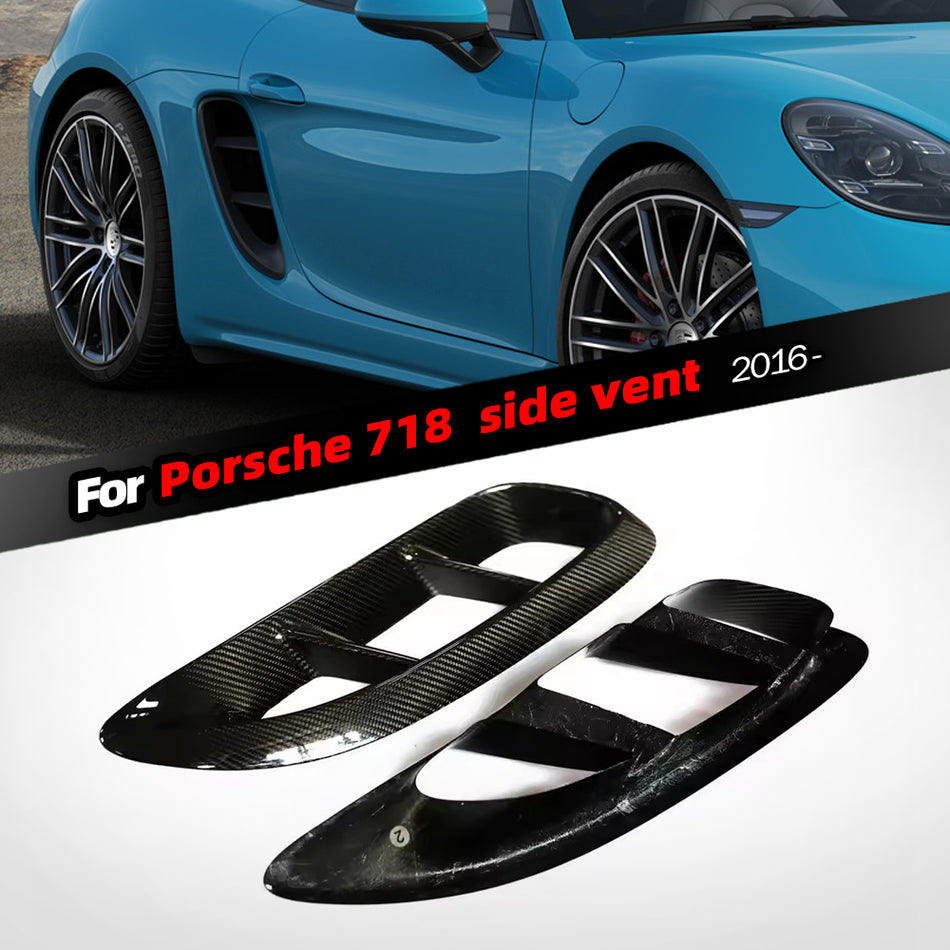 Porsche 718 2016 -2020  Upgraded real carbon fiber side air vents replacement parts