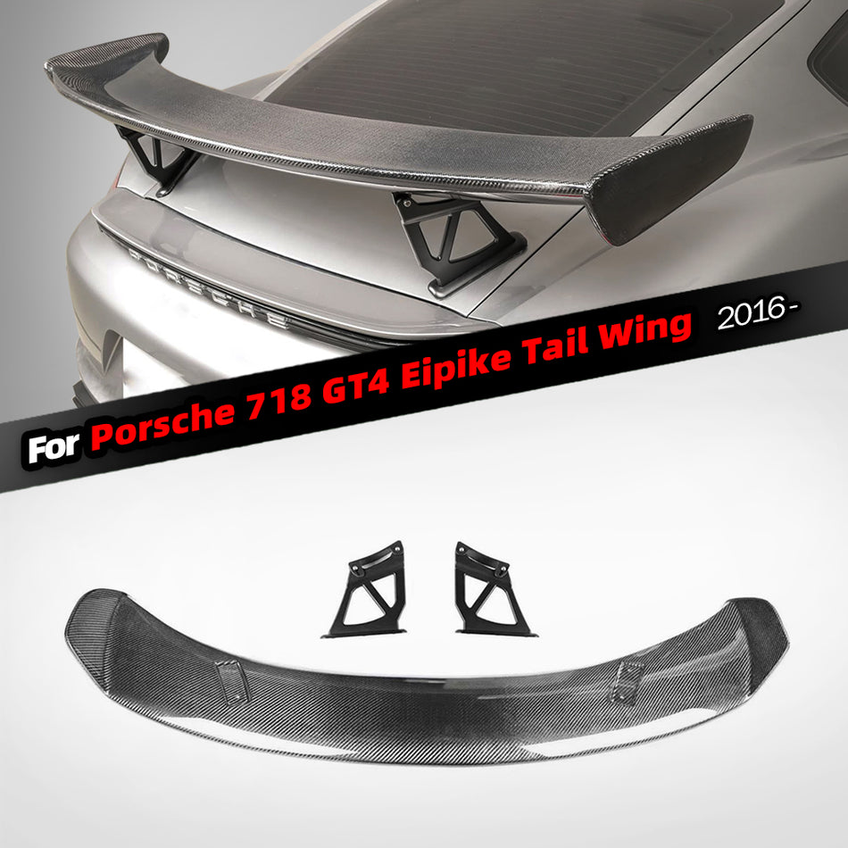 Porsche 718 2016-  GT4 Eipike  carbon fiber rear wing replacement parts upgrade Spoilers & Wings