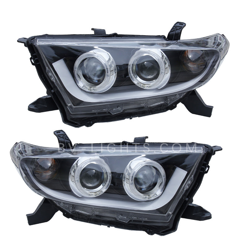 For Toyota Highlander 2012-2014 Modified headlight assembly Upgrade with DRL light