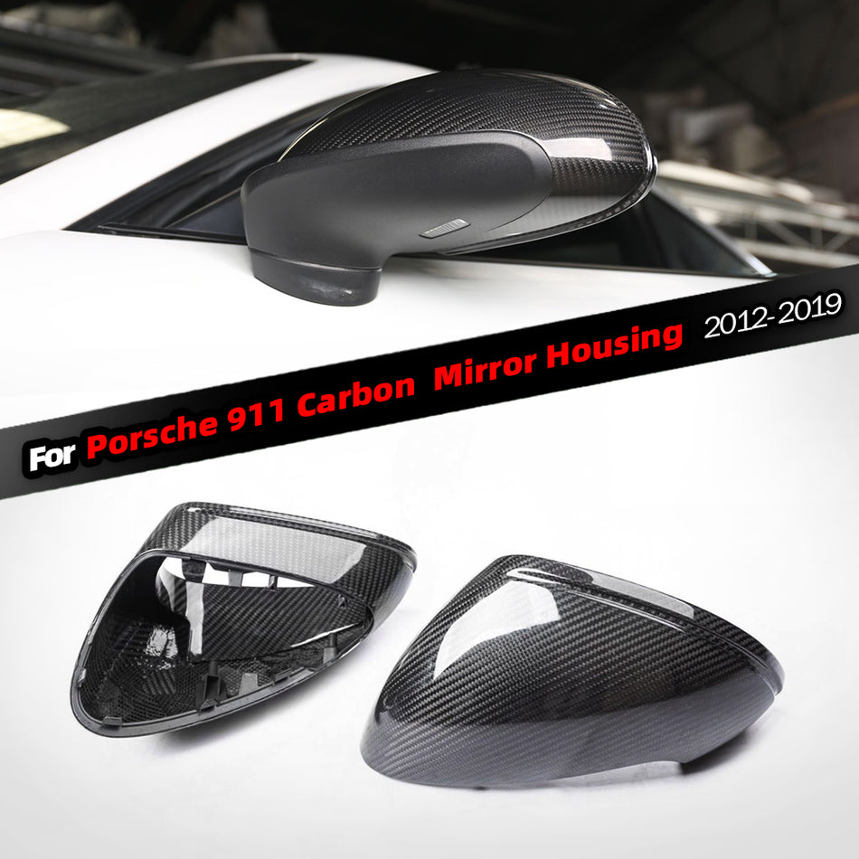 Fit Porsche 911 2012-2019 Basic Style Real Carbon Fiber Rearview Mirror Cover Replacement parts