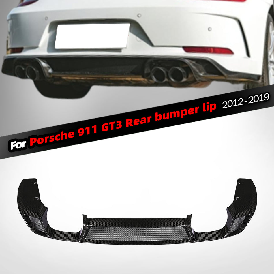 Porsche 911 2012-2019 GT3 original model upgraded real carbon fiber rear lip directly installed and replaced