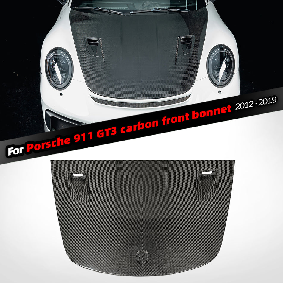 Fit Porsche 911 2012-2019 GT3 style Real carbon fiber  front bonnet hood cover