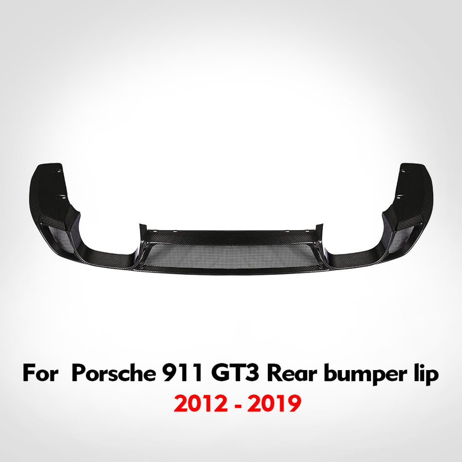 Porsche 911 2012-2019 GT3 original model upgraded real carbon fiber rear lip directly installed and replaced