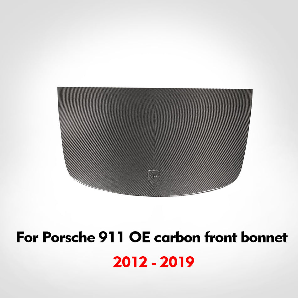 Porsche 911 2012-2019 OE model upgraded real carbon fiber front bonnet hood cover replacement parts