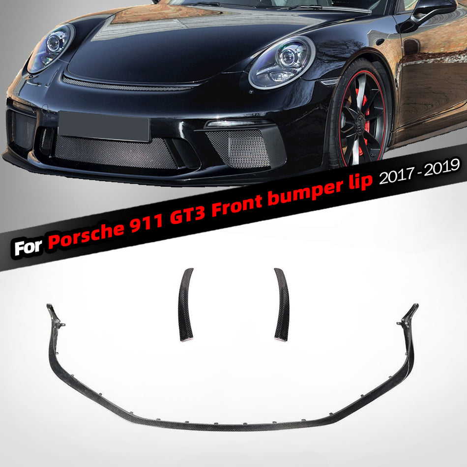 Porsche 911 2017-2019 GT3 upgraded Real carbon fiber front bumper and front lip replacement parts