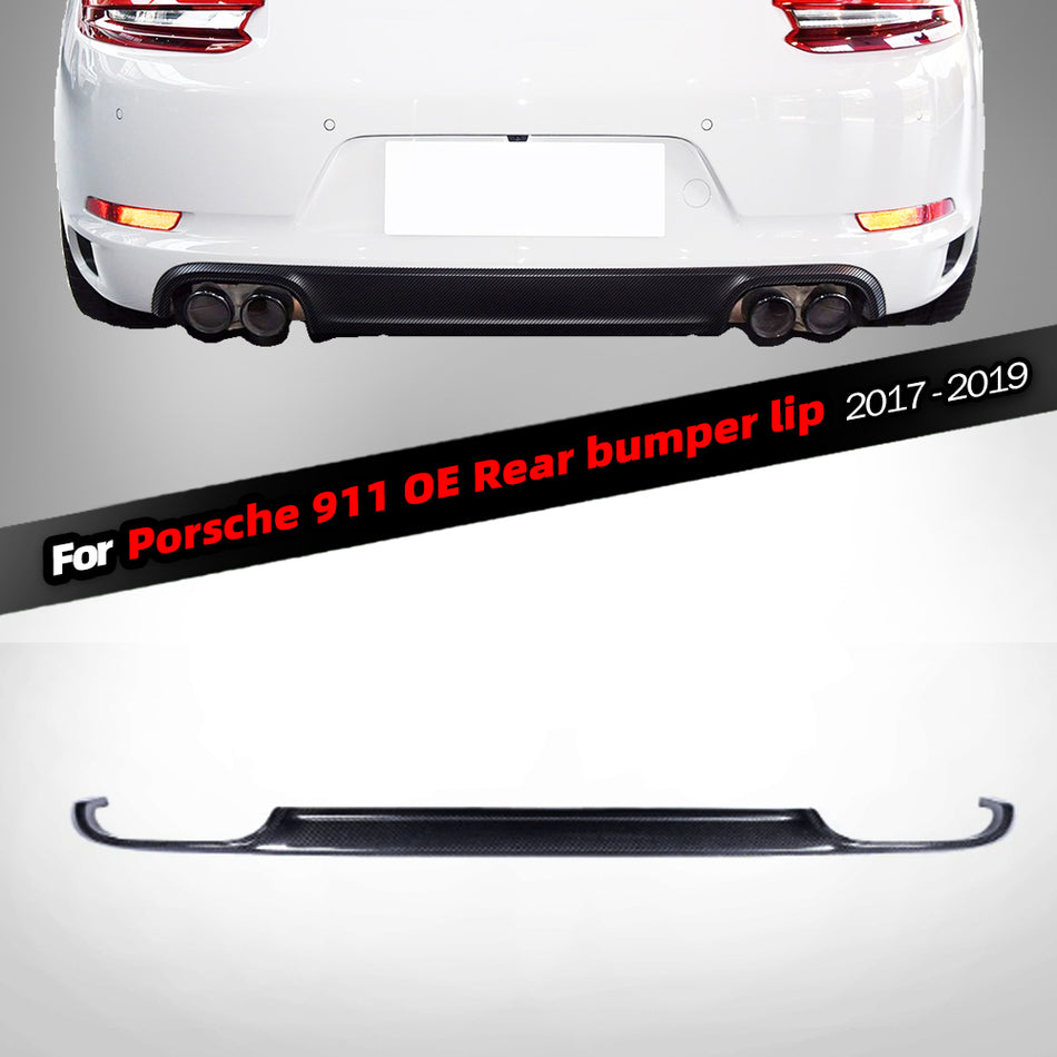 Porsche 911 2017-2019 OE model upgrade Real carbon fiber rear bumper and rear lip replacement parts