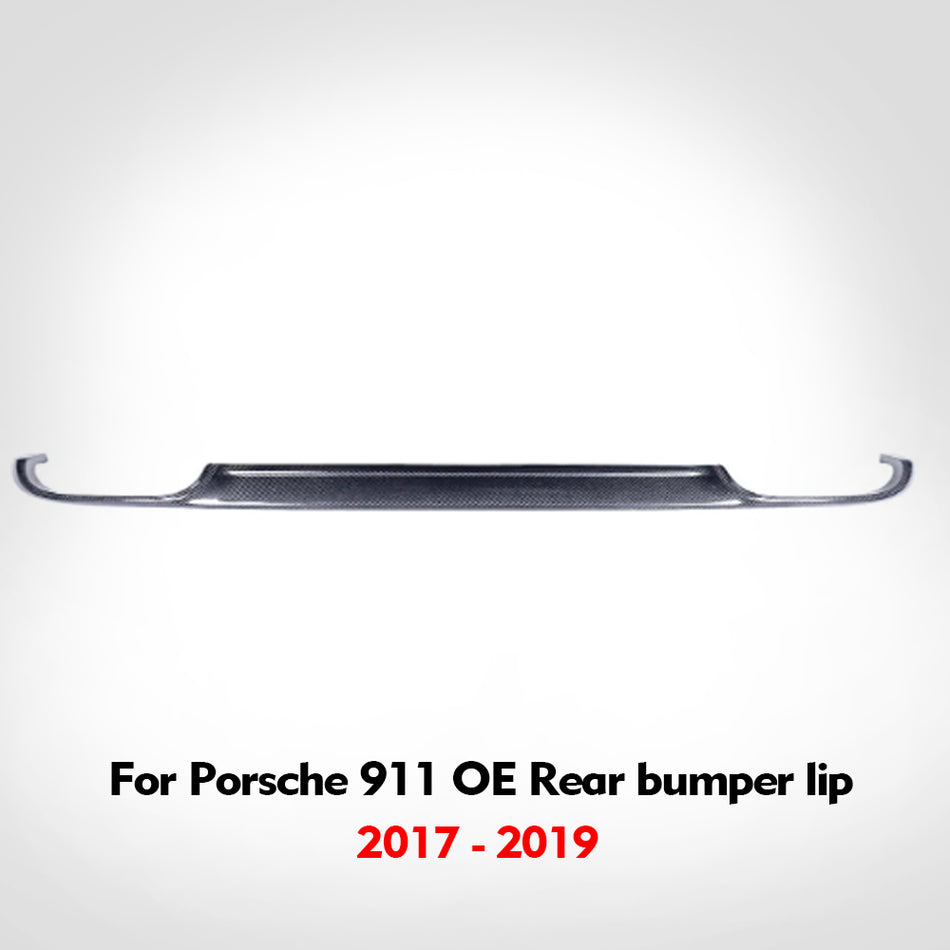 Porsche 911 2017-2019 OE model upgrade Real carbon fiber rear bumper and rear lip replacement parts