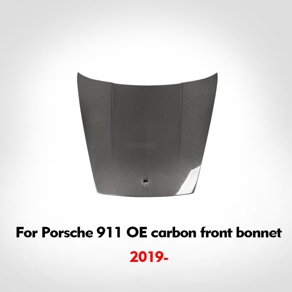 Porsche 911 2019- Upgraded  Real carbon fiber front bonnet hood cover OE  replacement parts