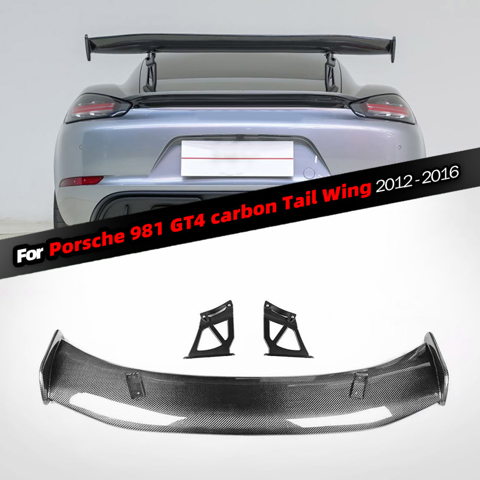 Porsche 981 2012-2016 upgraded GT4 model real carbon fiber rear bumper rear wing rear bumper replacement