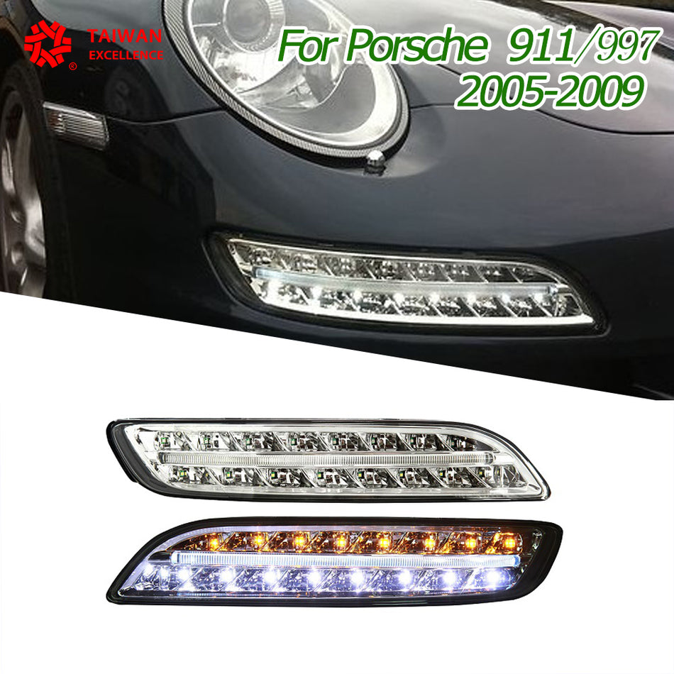 Modified DRL for Porsche 911/997 2005-2009 upgrade Daytime Running lights front bumper light