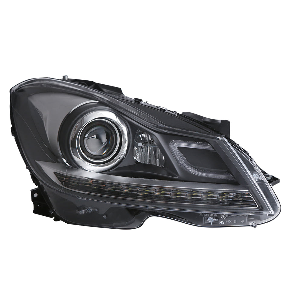 Mercedes Benz C-Class/W204  2011-2014 C200 C260 Modified headlight DRL Signal Front Head Lamp Suitable for the original car halogen