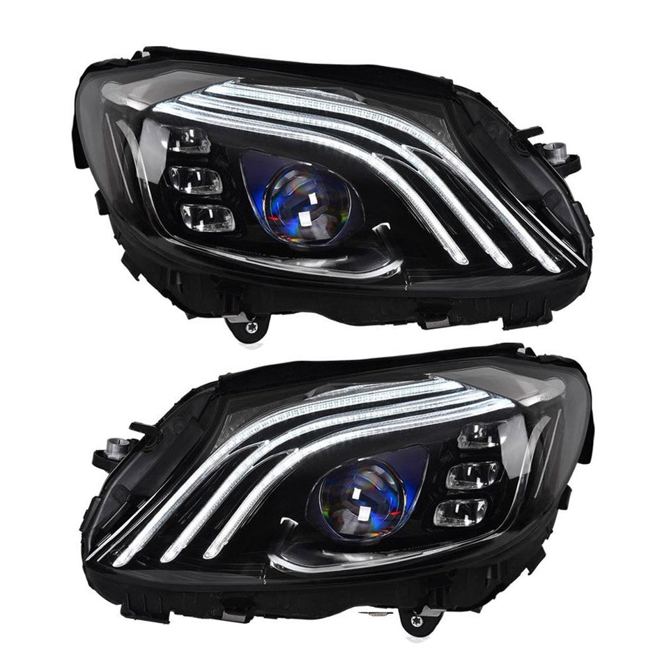 Modified for Mercedes Benz C-class w205 2015-2021 headlight upgrade led headlight daytime running light turn signal light