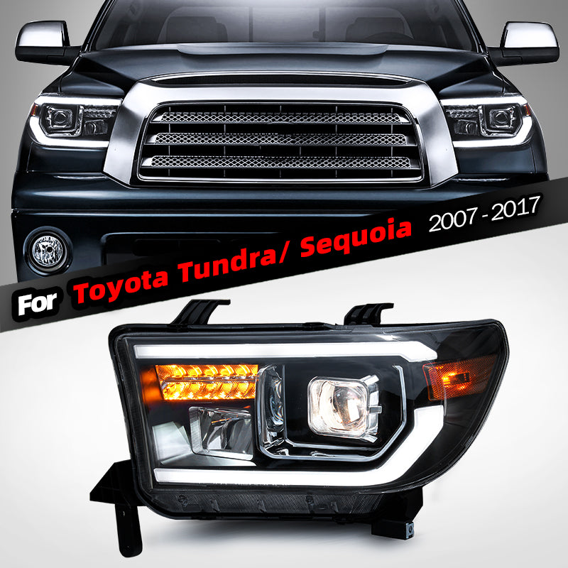 For Toyota Sequoia 2008-2017/Toyota Tundra 2007-2013 Modified headlight assembly with DRL light