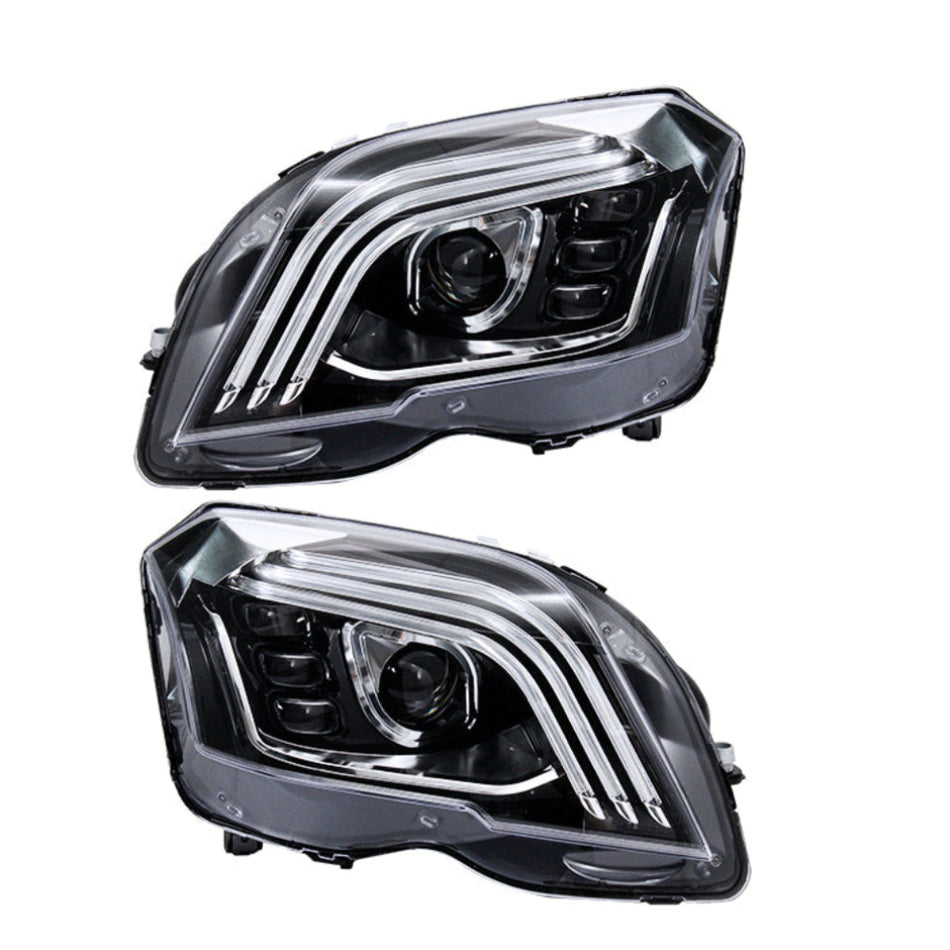 Mercedes-Benz GLK 2008-2012 Modified headlight assembly  Upgrade  LED headlights  led lens Daytime running light