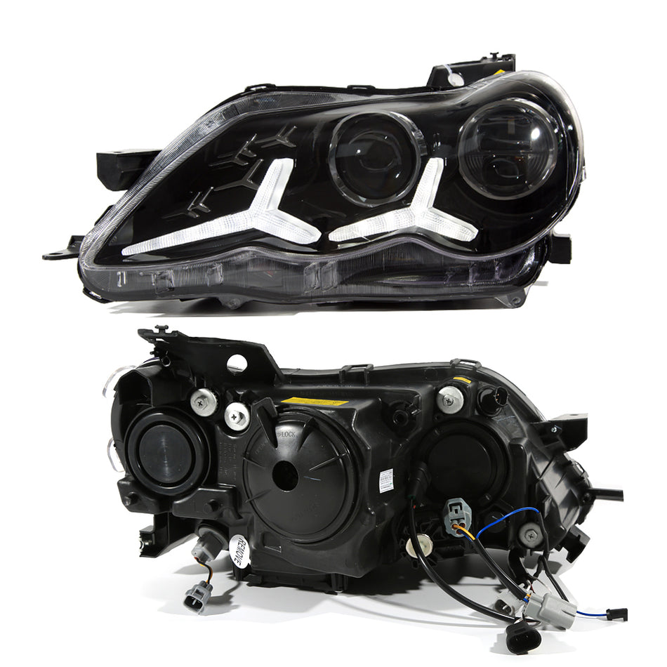 Toyota Mark X 2004-2009 upgrade Headlight  Daytime running light full  LED Headlight lamp