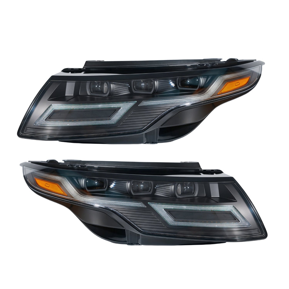 Modified for 2012-2015 2016-2019 land Range Rover Evoque L538 Headlight Lamp Light halogen Bi-Xenon AFS  upgrade led headlight daytime running light turn signal  light