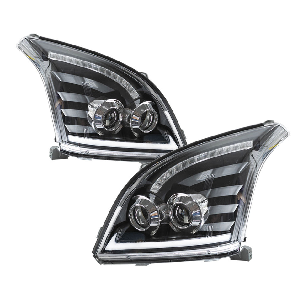 Modified for toyota Prado GXL KZJ120 Land Cruiser 4X4 2003-2009 2005 2006 upgrade LED Headlight Assembly with Sequential Indicator plug and play