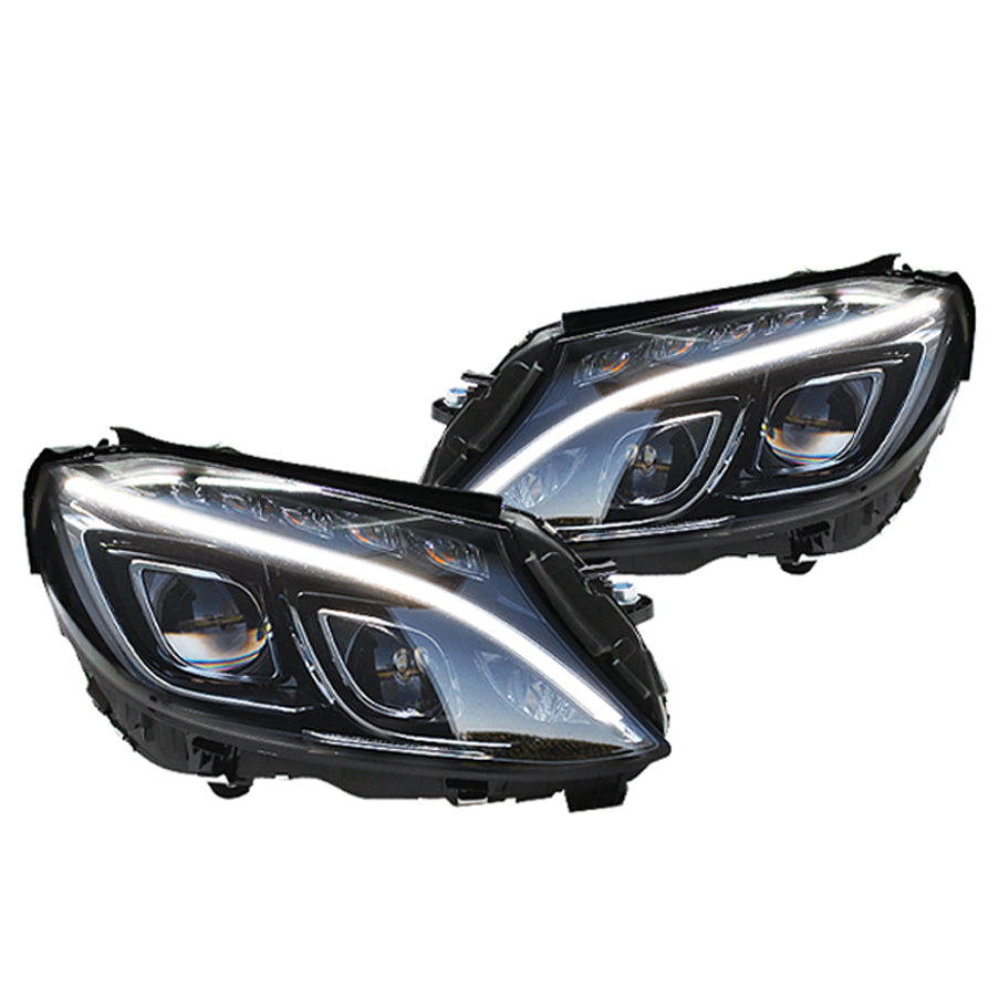 Mercedes-Benz C-Class/W205 2015-2018 Modified headlight assembly  upgrade LED Lens Headlight DRL light