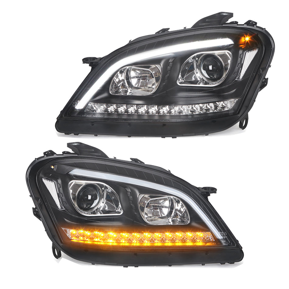 Mercedes Benz M-Class W164 Headlights 2005-2008 LED Headlight Car Styling Head Lamp DRL Signal auto Accessories
