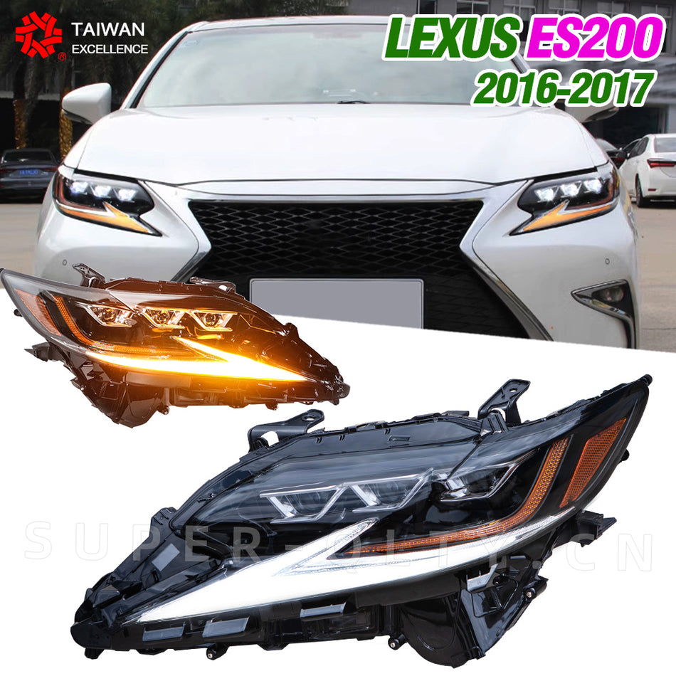 Modified headlight For Lexus ES  ES200  2016-2017 Upgrade LED Dual Projector Automotive Parts