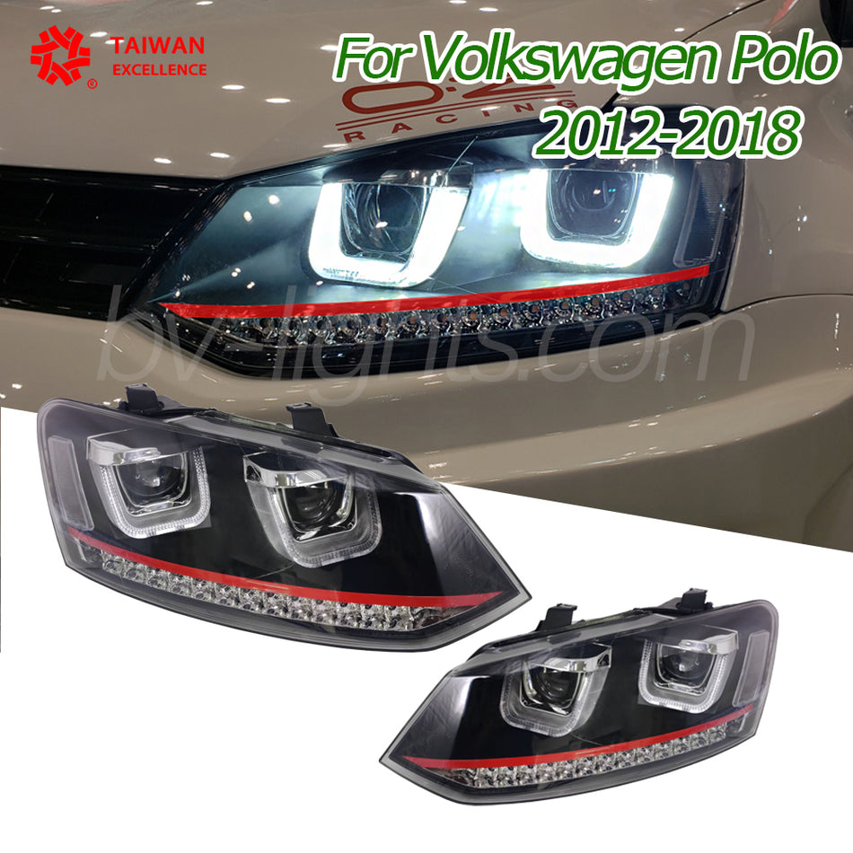 Volkswagen Polo 2012-2018  Modified headlight assembly for Upgrade to the Latest Style plug and play